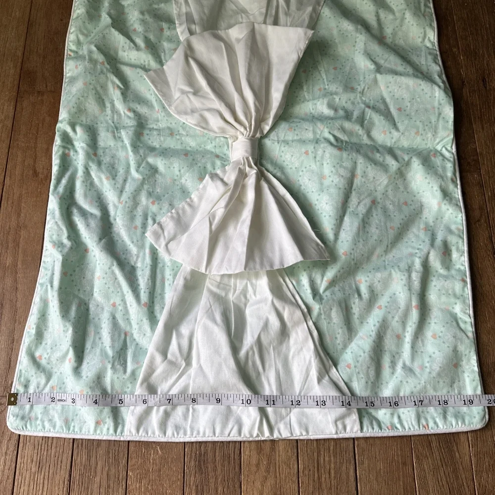 Frank &‎ Lulu Pillow Sham Coquette Cottagecore Soft Green Polka Dot Bow Decor
